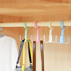 Rotating Hook Four Claw Plastic Wardrobe Bag Hook