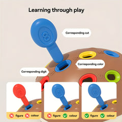 Colorful Hedgehog Puzzle Toy for Kids - Number Matching Activity