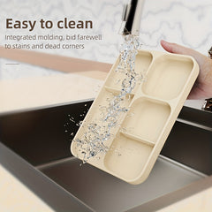 Silicone Divided Plate Spill-Proof Easy-To-Clean BPA-Free Bowl for Baby & Toddle