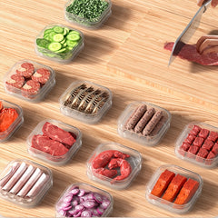 10pcs Clear Plastic Containers for Refrigerator with Lids Food Storage