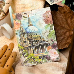 30pcs Vintage World Architecture Landscape Set Clipbook for Diary