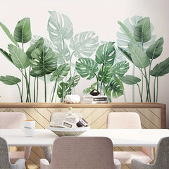 Tropical Green Plant Turtle Leaf Wall Sticker DIY Home Decoration