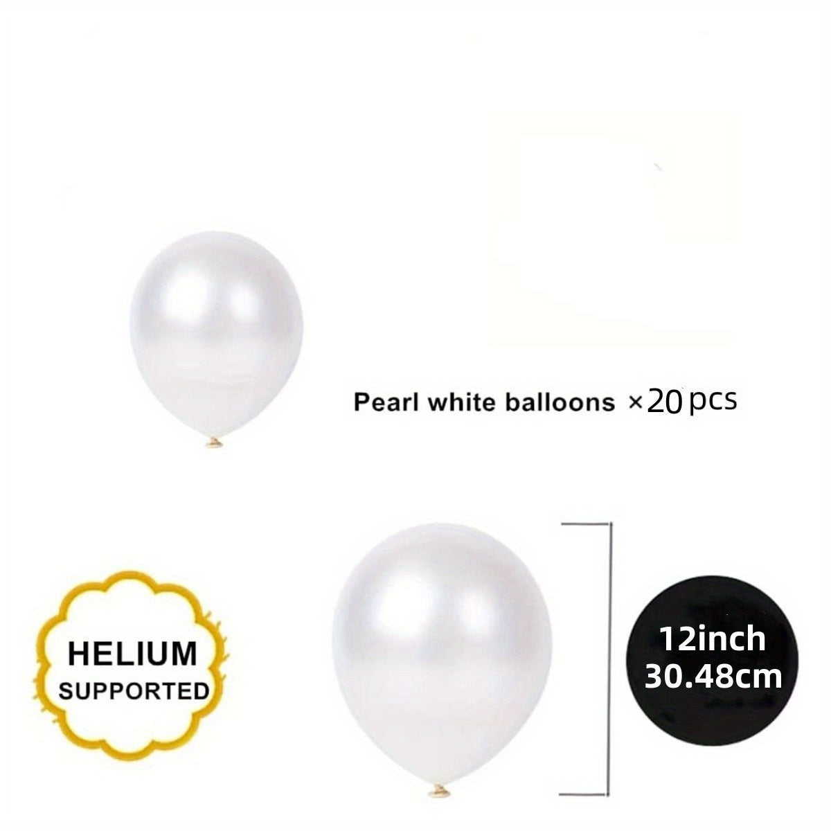 Pearl Balloons in Various Sizes for Parties and Weddings