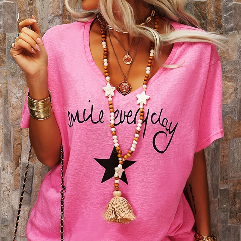 Tassel Bead Long Necklace Star Pendant Women's Accessories