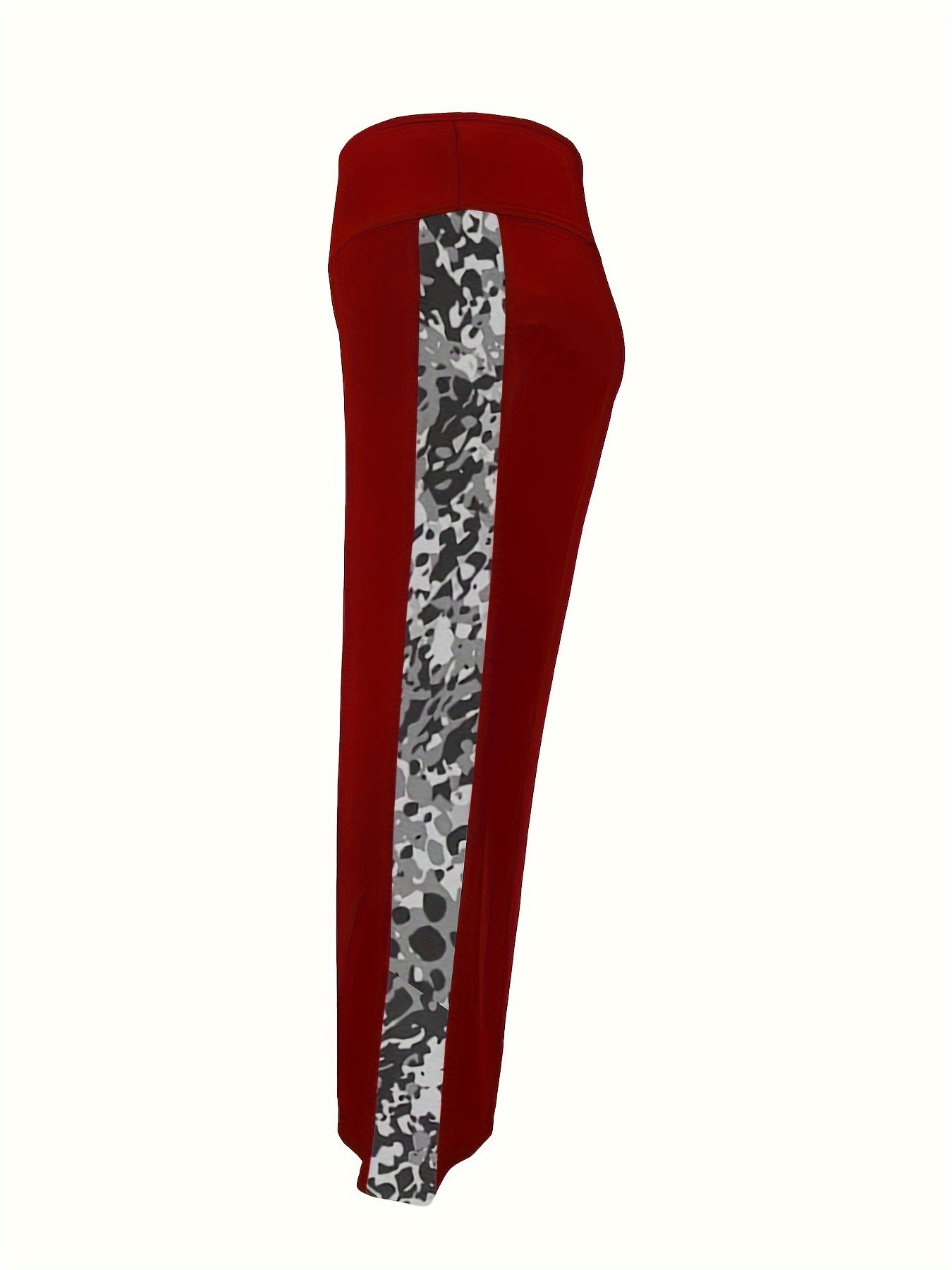  Camo Print High Rise Wide Leg Trousers