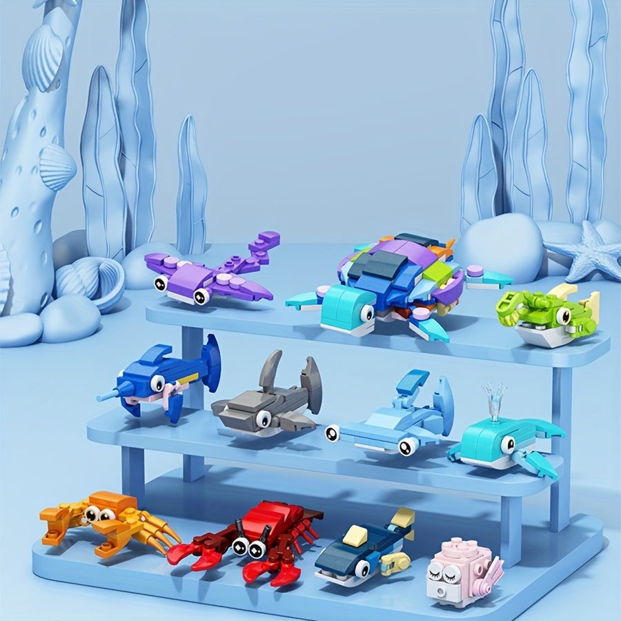 Ocean Life Toy Beads Building Blocks Sea Turtle Set of 10 Boxes