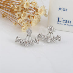 Fan Shaped Back Hanging Earrings