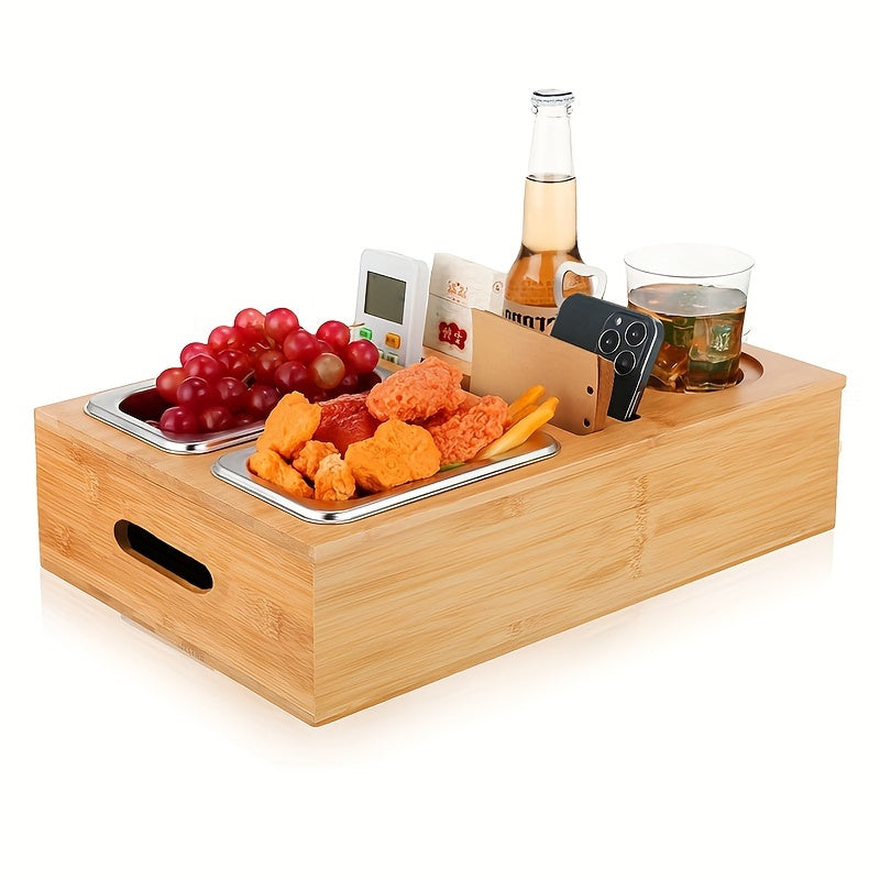Sofa Snack Bowl Bottle Holder Storage Box