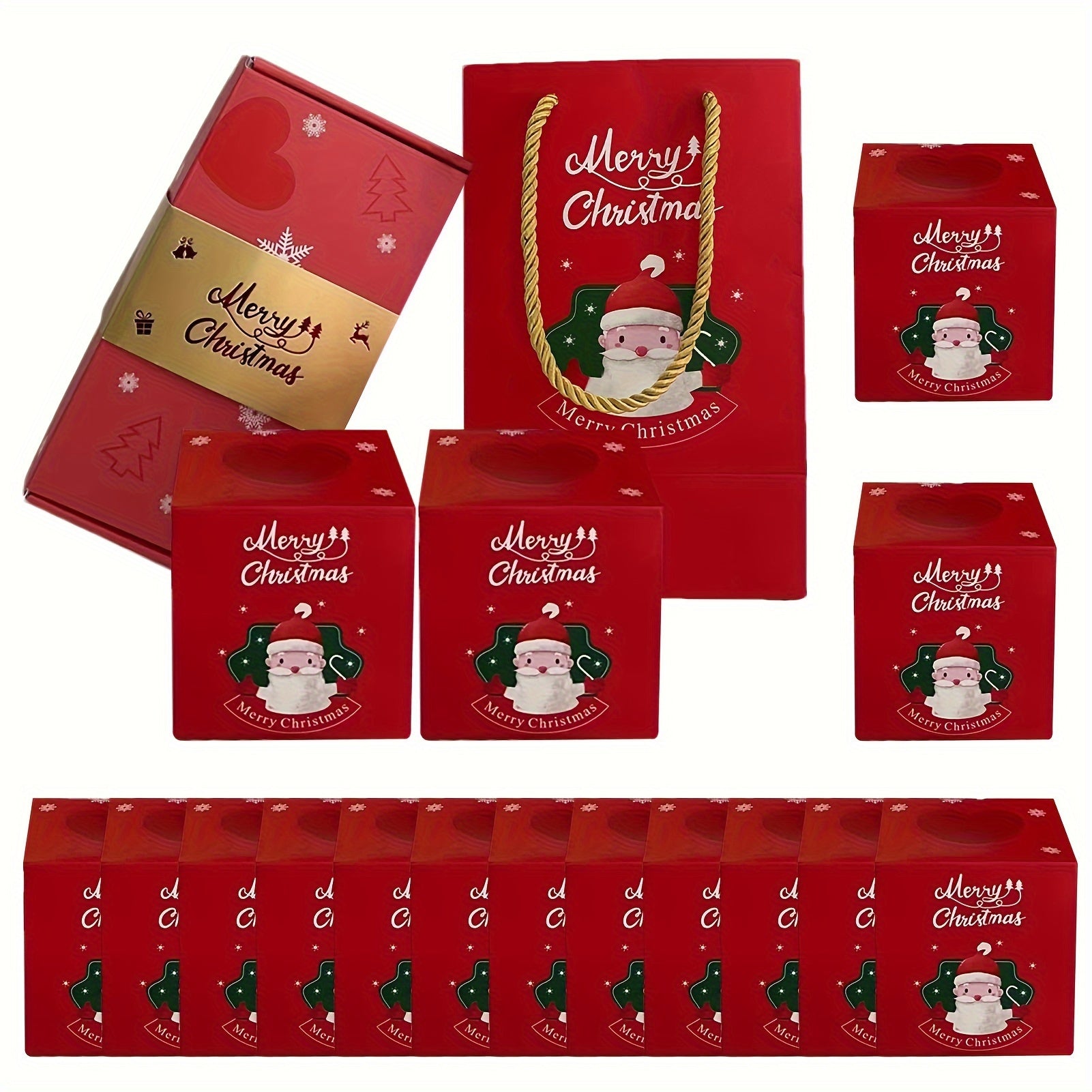 Folding Bouncing Christmas Gift Set w/ Gift Bag & Card