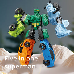 5 In 1 Transforming Toy Handicraft Model Car Shaped Collectible