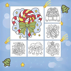 Deluxe Christmas Coloring Book 20x20cm Upgraded Edition