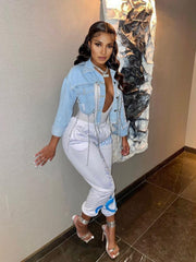 Tassel Backless Denim Jacket