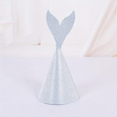 10pcs Glitter Birthday Hat Paper Party Hats Cone Hats Solid Art Craft Caps