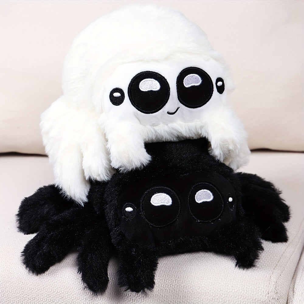 2pcs Plush Spider Toy Soft Polyester Prank Prop Halloween Decor