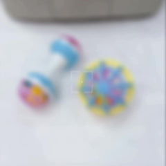 2pcs Rattle Toy Set Handheld PVC Grab Ball and Stick Combo, Mixed Colors