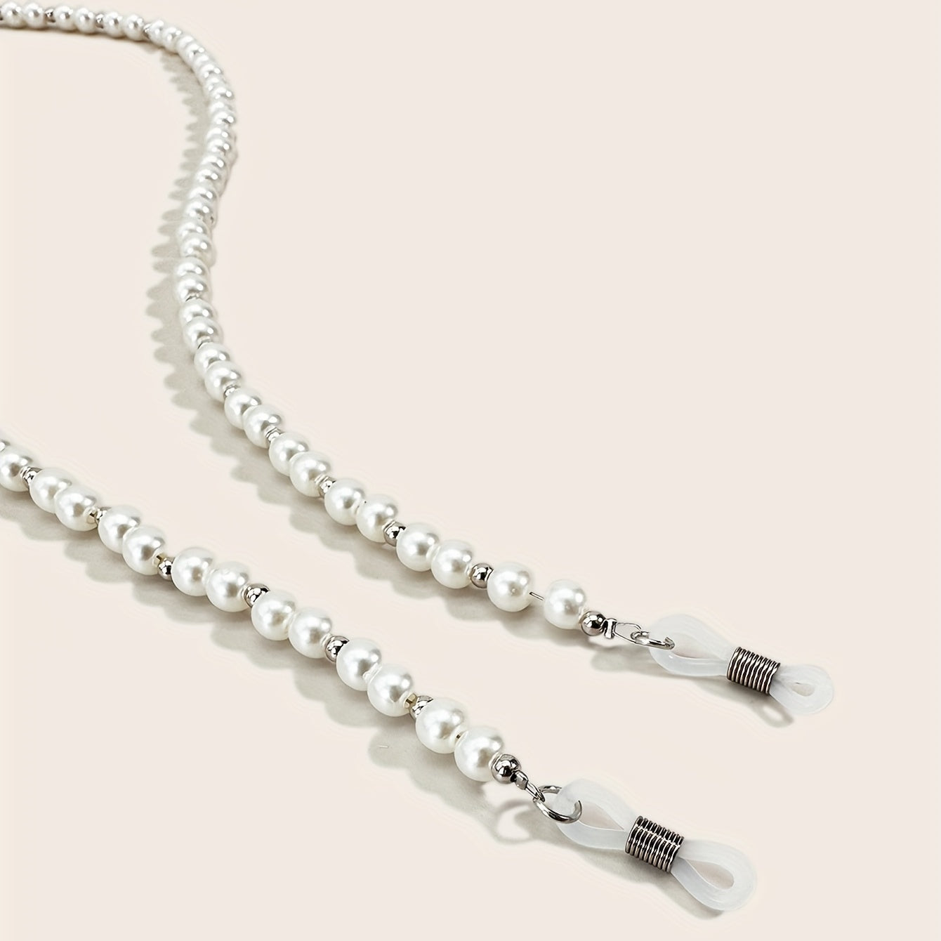 Faux Pearl Glasses Chain Anti Slip Lanyard Strap Stylish Face Cover