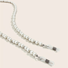 Faux Pearl Glasses Chain Anti Slip Lanyard Strap Stylish Face Cover