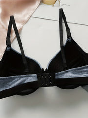 Colorblock Trim Push Up Bra Comfy & Breathable Intimates Bra Women's Lingerie