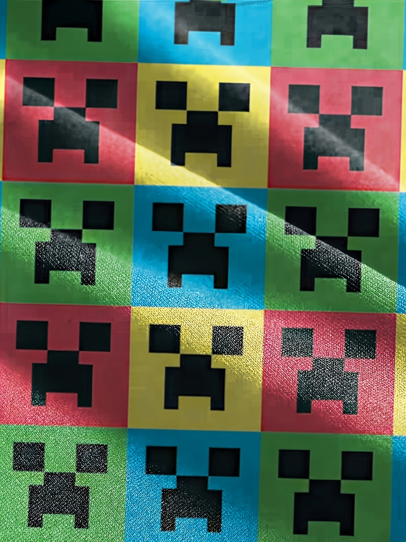 Colorful Monster Blocks Graphic Short Sleeve T shirt For Girls