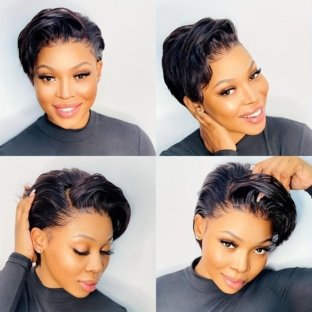 Pixie Cut Short Lace Front Human Hair Wig 13x4 Glueless Pre Plucked