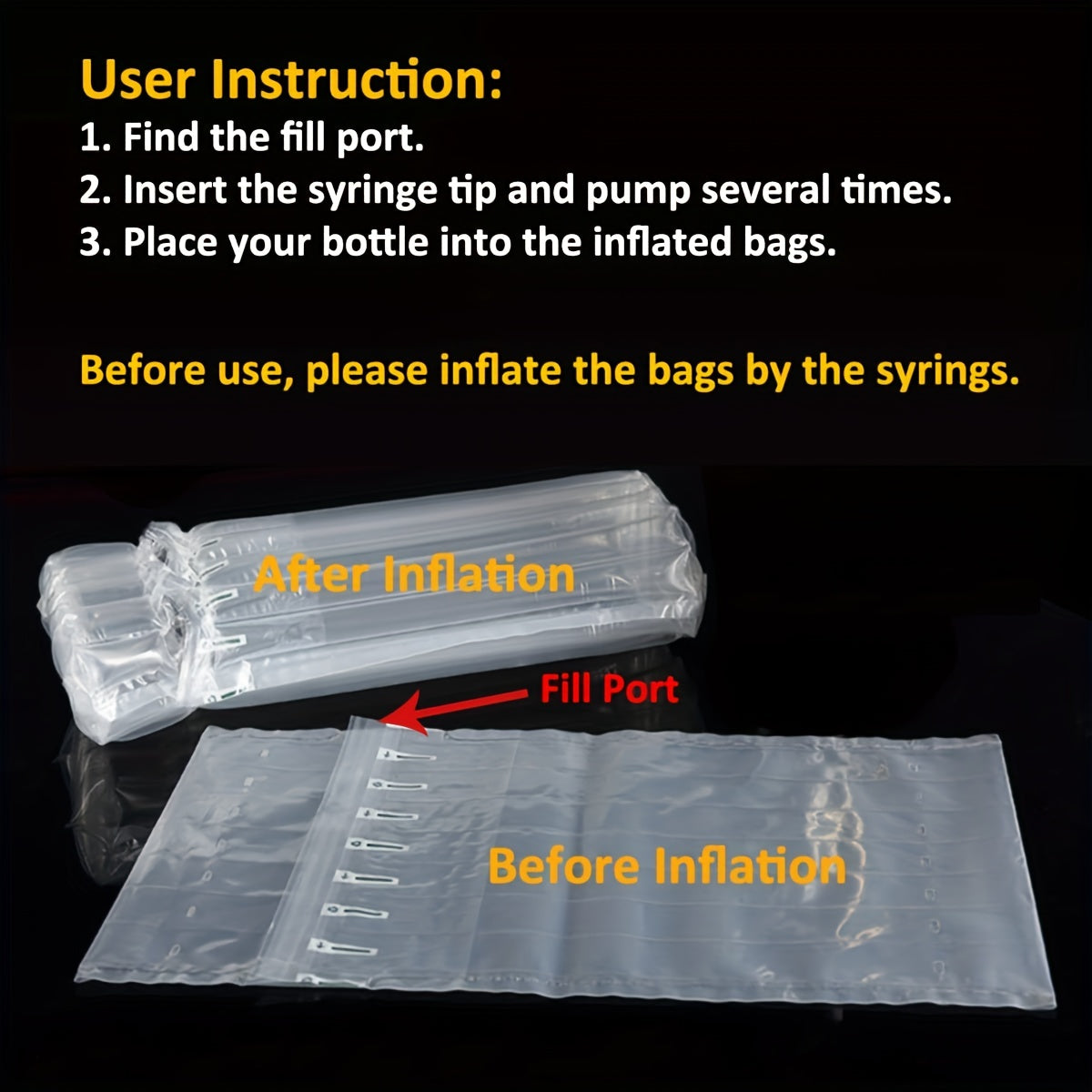 Wine Bottle Travel Protector Bags Inflatable Bubble Wrap Safety Choice