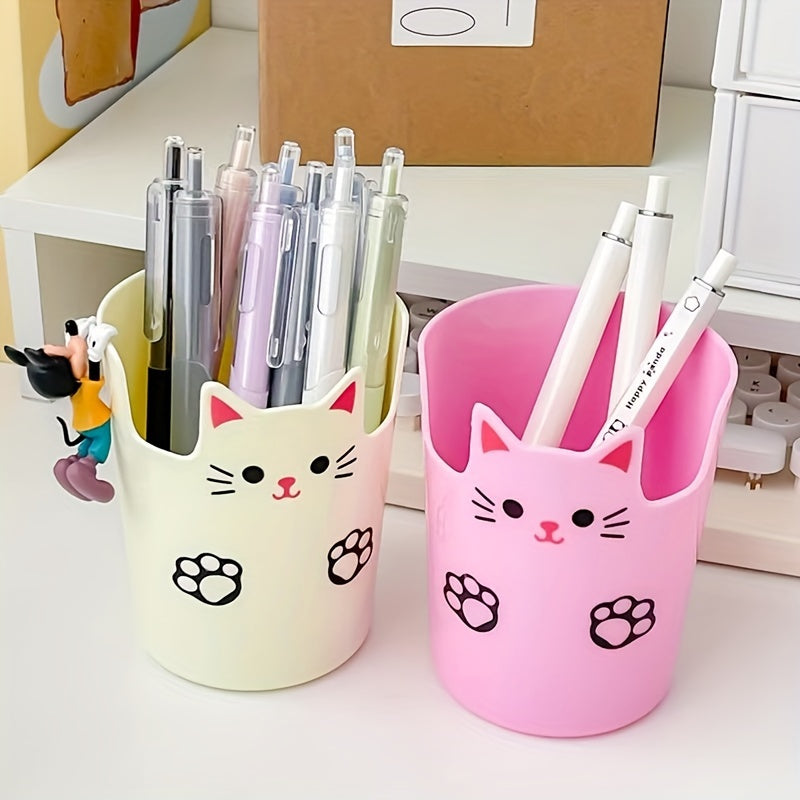 Cartoon Desktop Pen Holder Large Capacity For Organizing Makeup Brushes