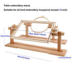 Wooden Adjustable Embroidery Stand Multifunction Hoops Holder