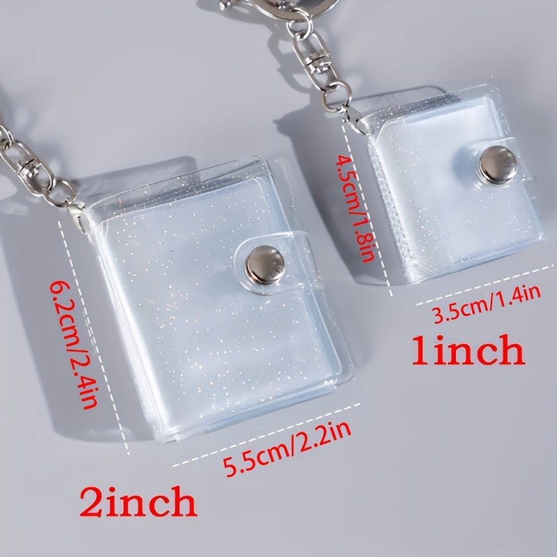 Men's Mini Photo Album Keychain 1 Inch 2 Inch Photo Storage Book