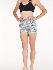 Leopard Print Yoga Shorts Butt Lift High Elastic Sports Shorts
