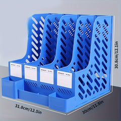 1pc Four Bar File Frame Thickened File Rack Basket Office Supplies