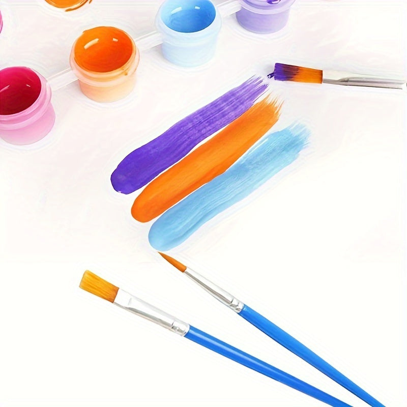 12 Acrylic Paint Set & Brushes DIY Art Kit for Halloween Christmas