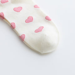 4 Pairs Women's Sweetheart Pattern Mid Tube Socks