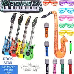 80s & 90s Party Supplies - Neon Photo Props Set