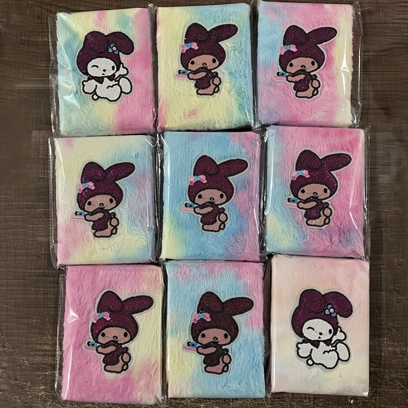 Bunny Plush Cartoon Girl Notebook - Random Style