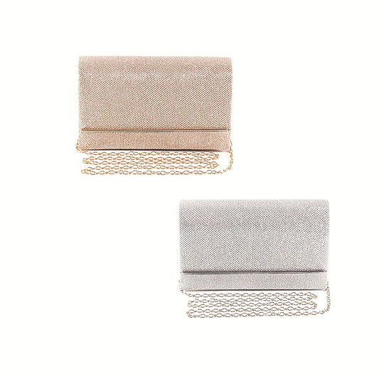 Glitter Evening Clutch Bag Dinner Purse Formal Handbag for Party Wedding Prom