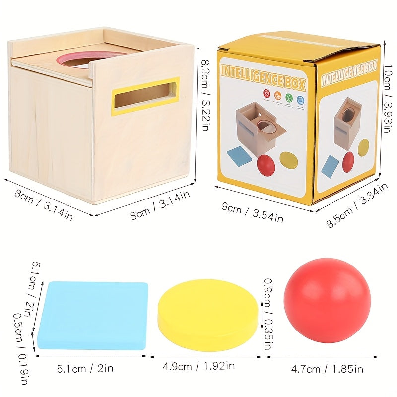 Wooden Ball Sorting Toy Matching Puzzle 3 Holes - Festive Gift