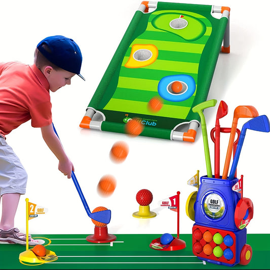 Toddler Golf Set Upgraded Children's Golf Cart Toy Set