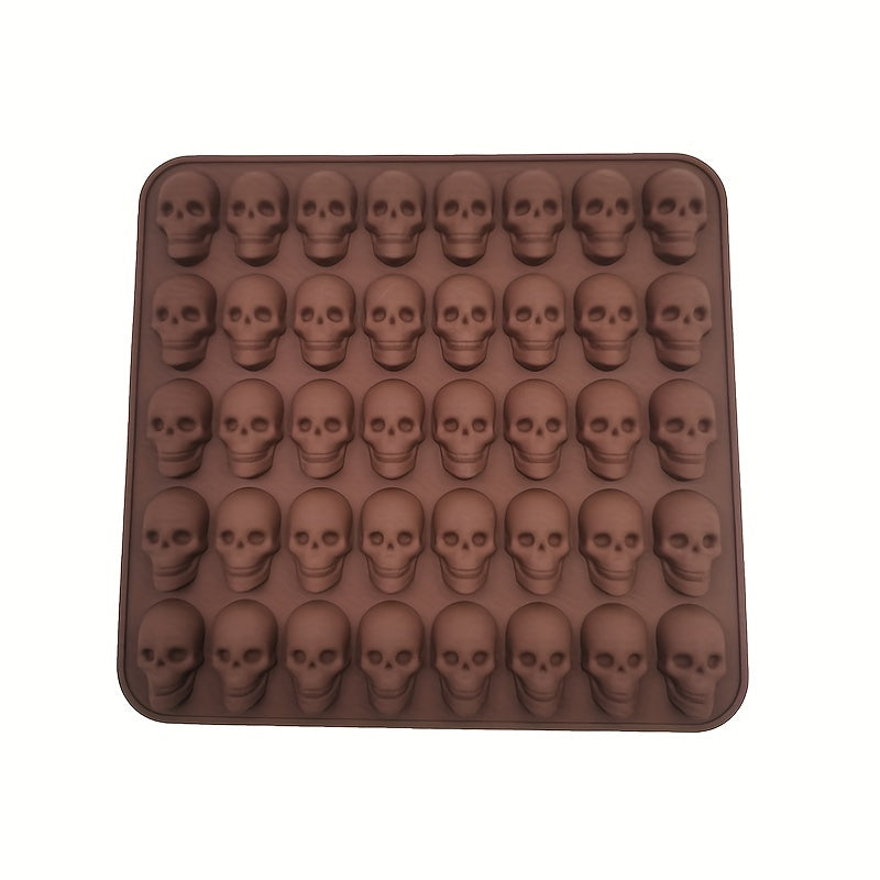Halloween Skull Chocolate Mold Ice Cube Tray Silicone Kitchen Gadget