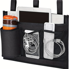 Bedside Caddy Hanging Storage Organizer for Beds - Remote Phone Holder