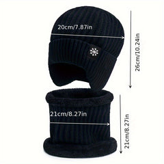 Winter Beanie Hat & Scarf Set for Men and Women
