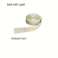 1 Yard Rhinestone Car Sticker for Dashboard Central Control
