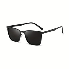 Men's Polarized Square Frame Sunglasses UV400 with Case