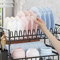 3 Tier Dish Drying Rack with Utensil Holder & Tray