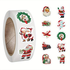 500pcs Vintage Christmas Stickers Retro Santa Stickers