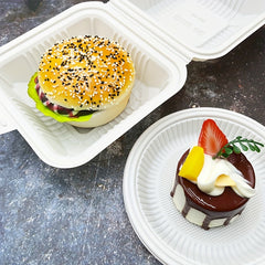 12pcs 99pcs Disposable Hamburger Pastry Bread Cornstarch Box
