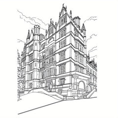 British Castles Adult Coloring Book - Great for Relaxation & Stress Relief