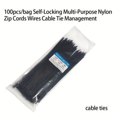 100pcs Self Locking Cable Tie With Binding Size Plastic And Binding Tape