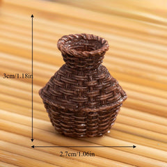 4pcs Mini Willow Baskets Mixed Colors for Crafts & DIY Projects
