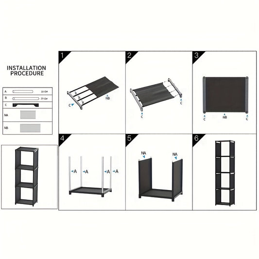 1pc DIY Bookshelf Assembly Functional Book And Newspaper Rack