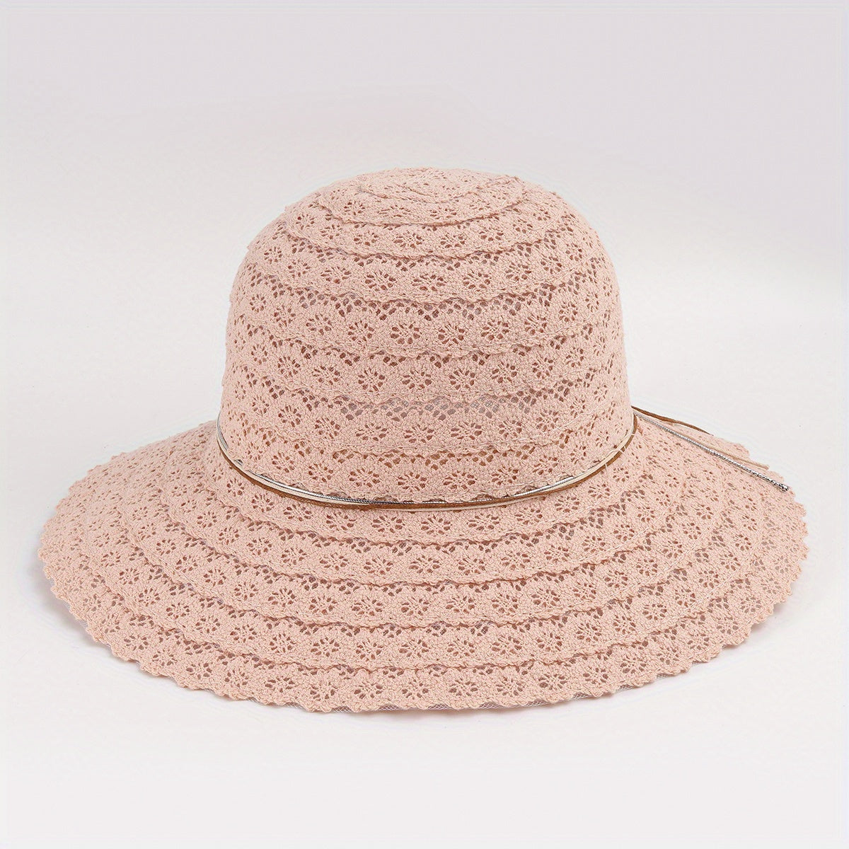 Lace Sun Hat Wide Brim Foldable Beach Hats For Women